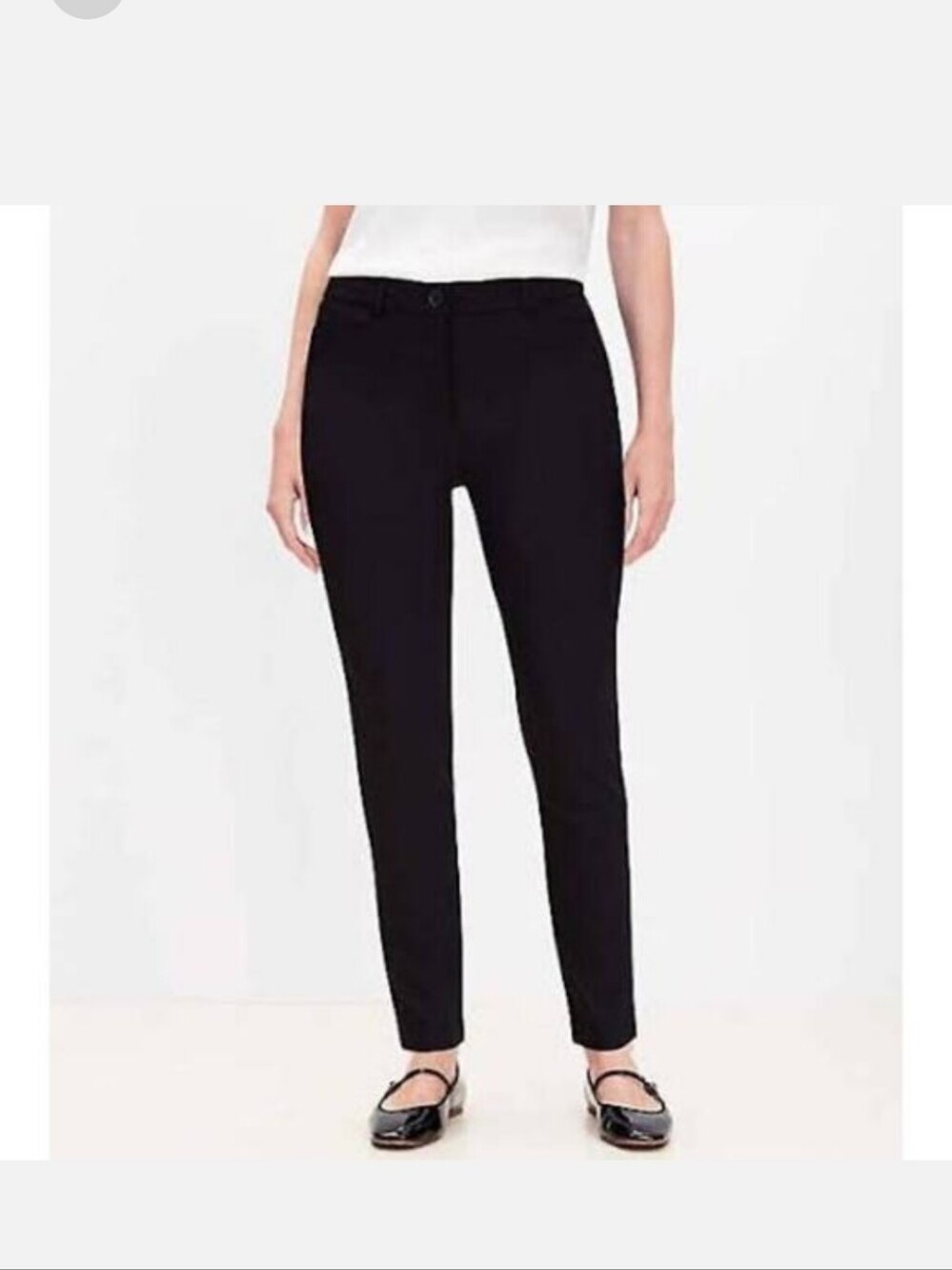 LOFT High Waist Curvy Classic Black Slim Trousers